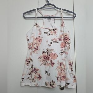 Garage Floral Camisole with Pink and Cream Tones